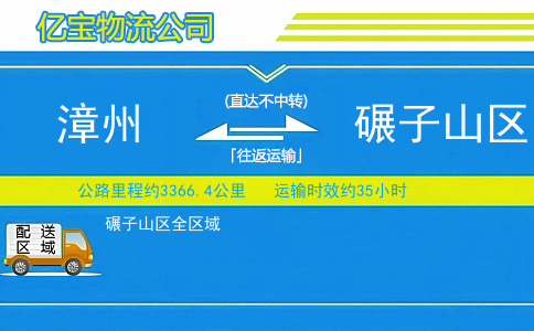 漳州到碾子山区物流公司